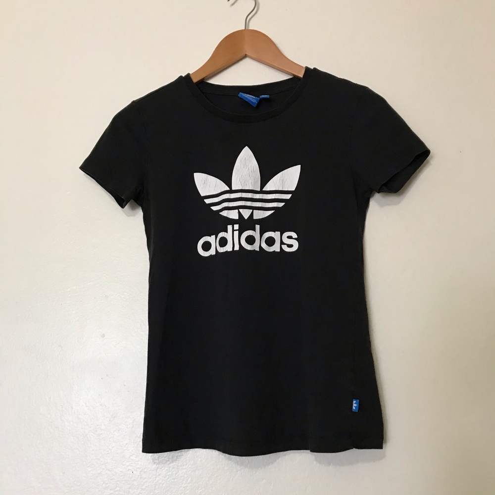 adidas trefoil logo tee